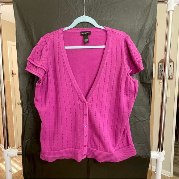 Lane Bryant Sweaters - Lane Bryant 18/20W Fuchsia Knit Top Business Casual Career Office Work